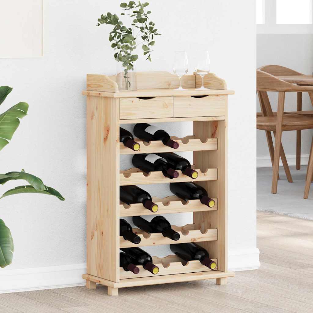 VidaXL Wine Rack 90 X 60 X 30 Cm Solid Pine Wood Storage – rustic solid pine wine rack with top display shelf.