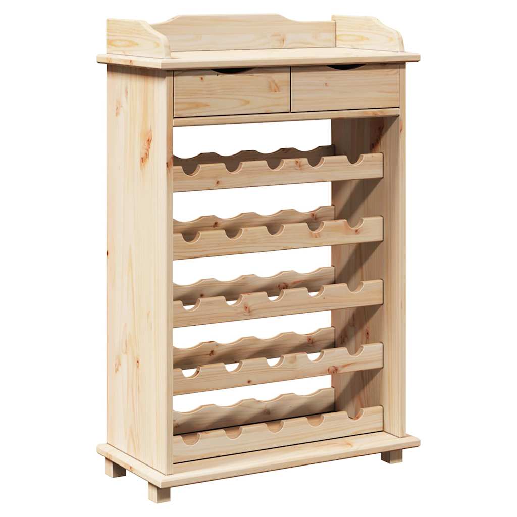 VidaXL Wine Rack 90 X 60 X 30 Cm Solid Pine Wood Storage rustic natural finish with multi-tier bottle slots