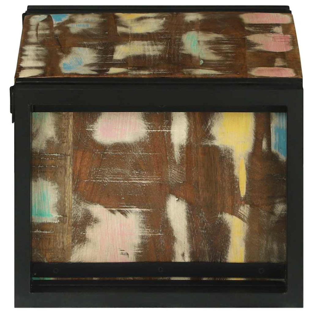 VidaXL Wine Rack 34.5x35x39 cm Solid Mango Wood For Kitchen — abstract framed artwork in a black frame