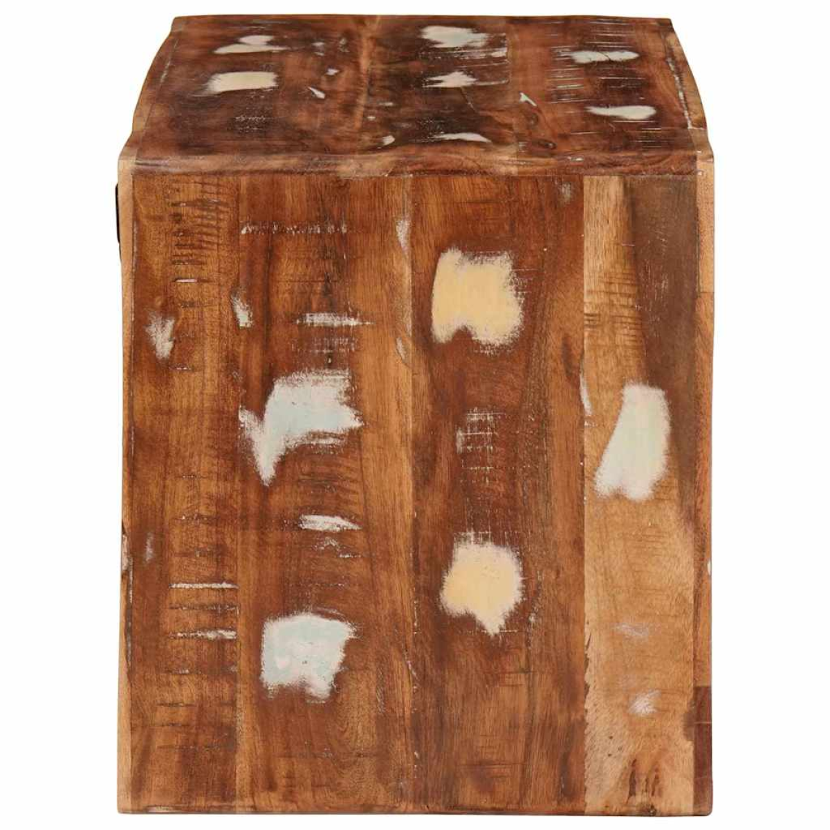 VidaXL Wall Mounted Wine Rack 44x30x35 Rustic Mango Wood featuring a rough, patchy mango wood finish