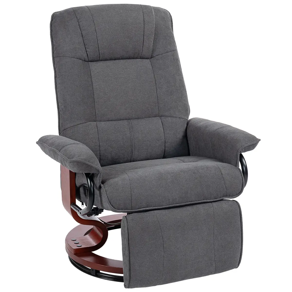 HOMCOM HOMCOM Manual Recliner Swivel Reclining Chair with Footrest Armrests - Recliner