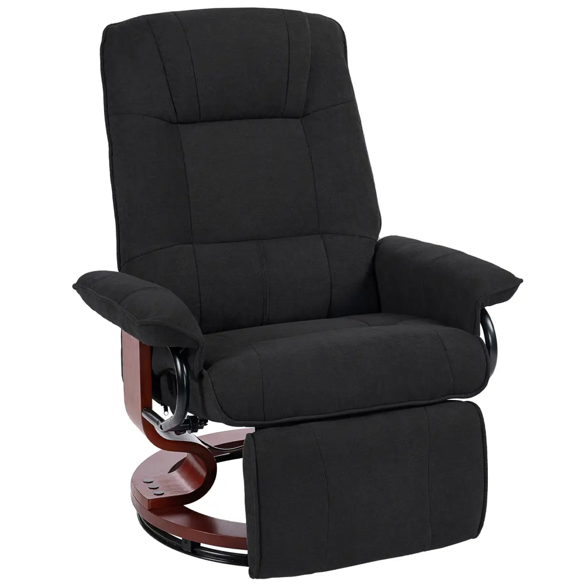 HOMCOM HOMCOM Manual Recliner Swivel Reclining Chair with Footrest Armrests - Recliner