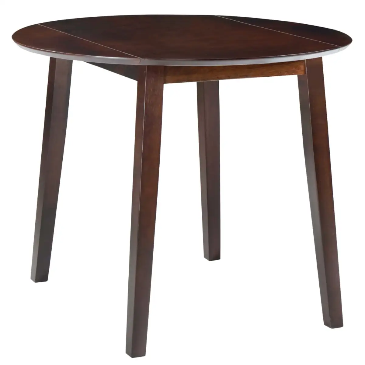vidaXL vidaXL Drop-leaf Dining Table Round MDF Brown - Dining Table