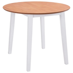 vidaXL vidaXL Drop-leaf Dining Table Round MDF Brown - Dining Table