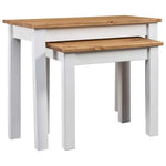 vidaXL vidaXL Nesting Tables 2 pcs Solid Pine Wood Panama Range - Nest of Tables