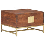 vidaXL VidaXL Coffee Table 67x67x45 cm Solid Mango Wood Rustic Finish For Living Room Decor - Coffee Table