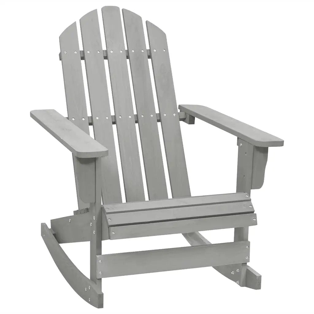 vidaXL vidaXL Garden Rocking Chair Wood Grey - Garden Chairs