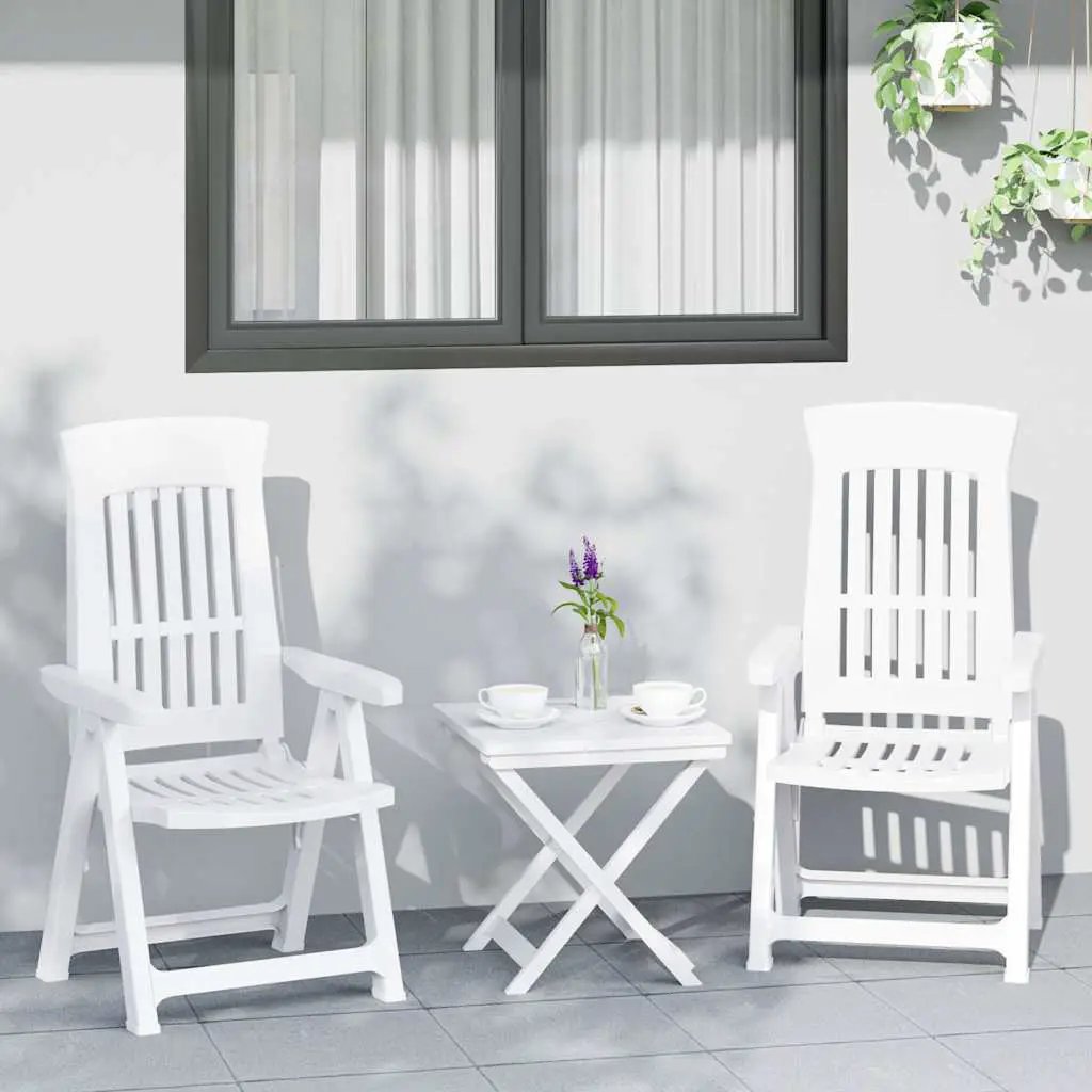 vidaXL vidaXL Garden Reclining Chairs 2 pcs Green PP - Garden Chairs