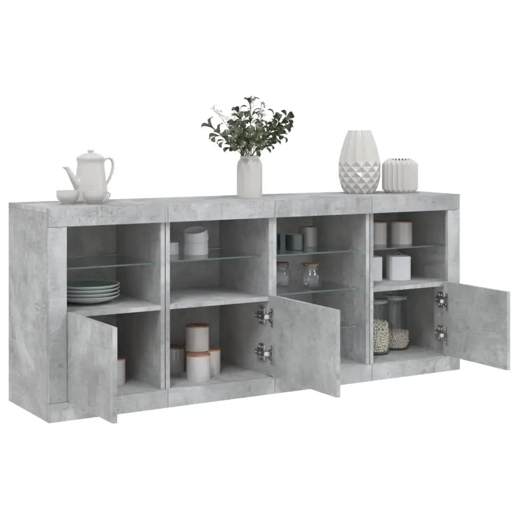 vidaXL vidaXL Sideboard with LED Lights White 164x37x67 cm - Sideboard