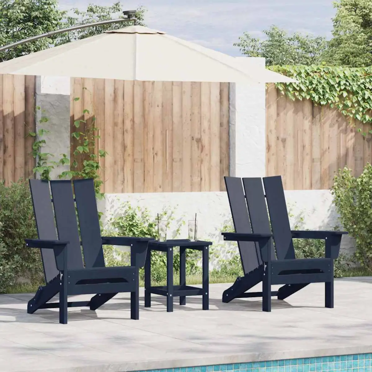 vidaXL vidaXL Garden Chair 2 pcs White 80.5 x 74.5 x 92 cm Polyethylene -