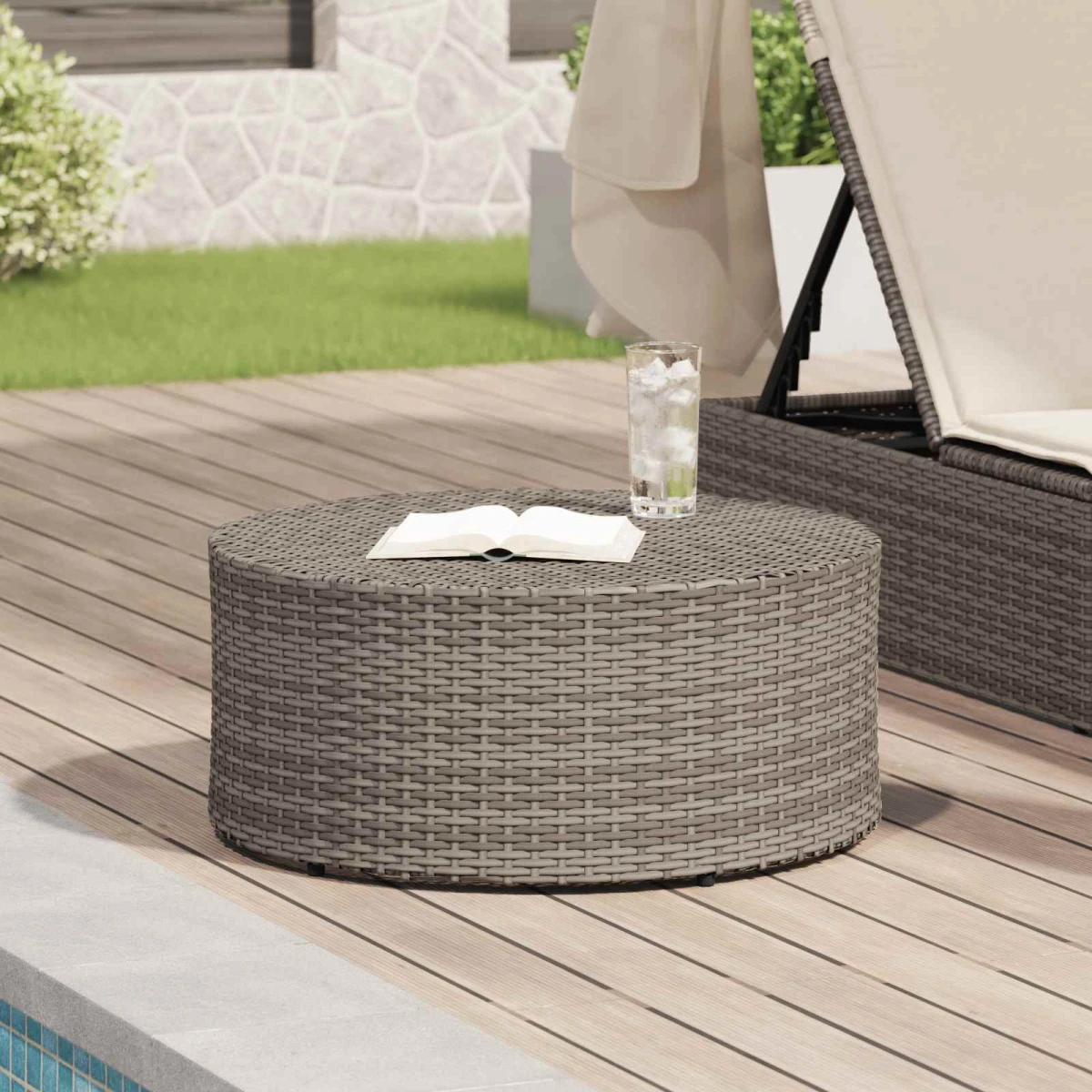 vidaXL vidaXL Outdoor Coffee Table Ø68x30cm PolyRattan - Coffee Table