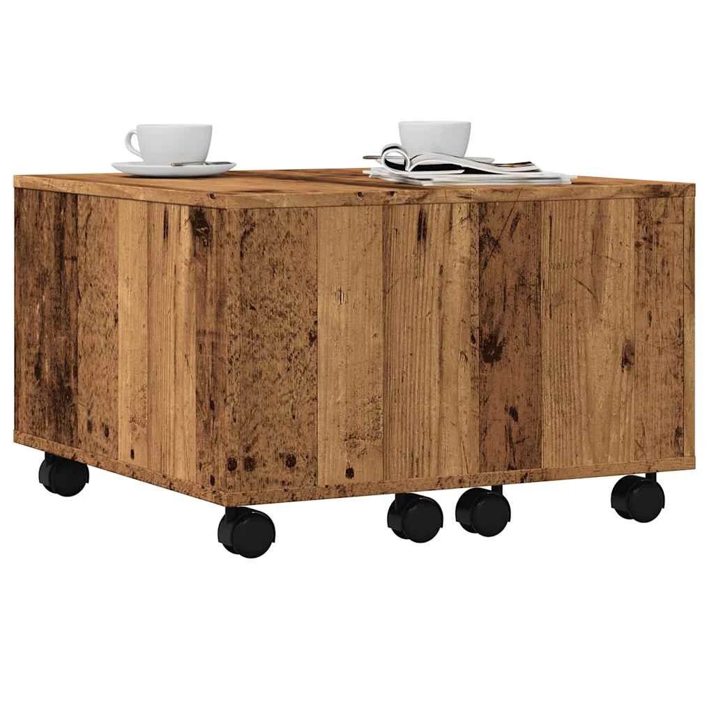 vidaXL Coffee Table 60x60x38 cm Black Oak Engineered Wood Modern Living Room Centerpiece by vidaXL