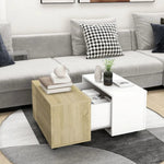 vidaXL Coffee Table 60x60x38 cm Black Oak Engineered Wood Modern Living Room Centerpiece by vidaXL