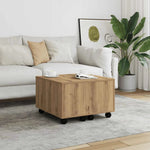 vidaXL Coffee Table 60x60x38 cm Black Oak Engineered Wood Modern Living Room Centerpiece by vidaXL