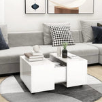 vidaXL Coffee Table 60x60x38 cm Black Oak Engineered Wood Modern Living Room Centerpiece by vidaXL