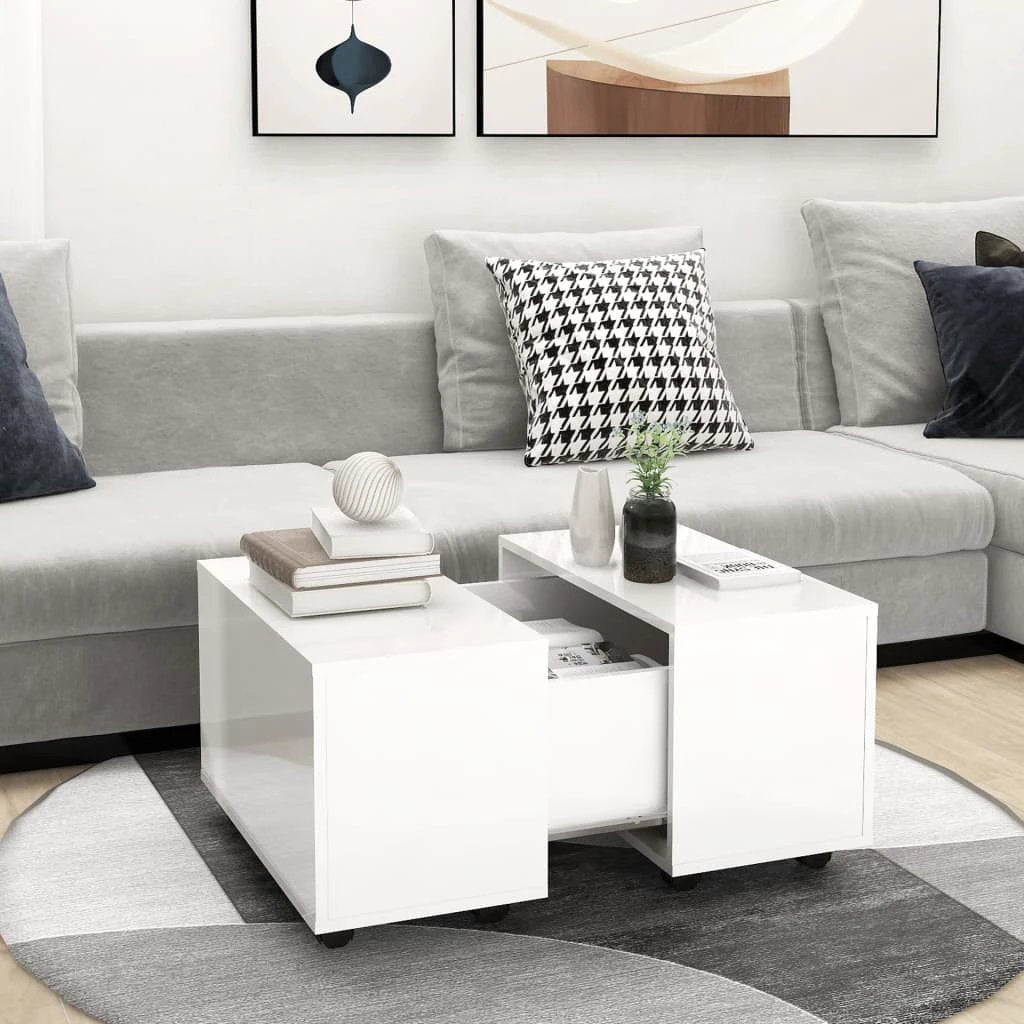 vidaXL Coffee Table 60x60x38 cm Black Oak Engineered Wood Modern Living Room Centerpiece by vidaXL