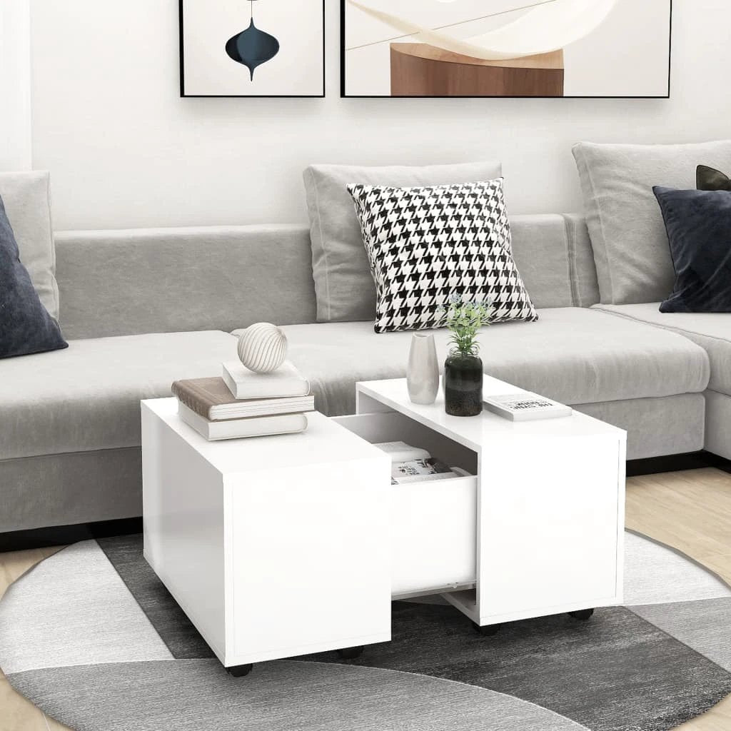 vidaXL Coffee Table 60x60x38 cm Black Oak Engineered Wood Modern Living Room Centerpiece by vidaXL