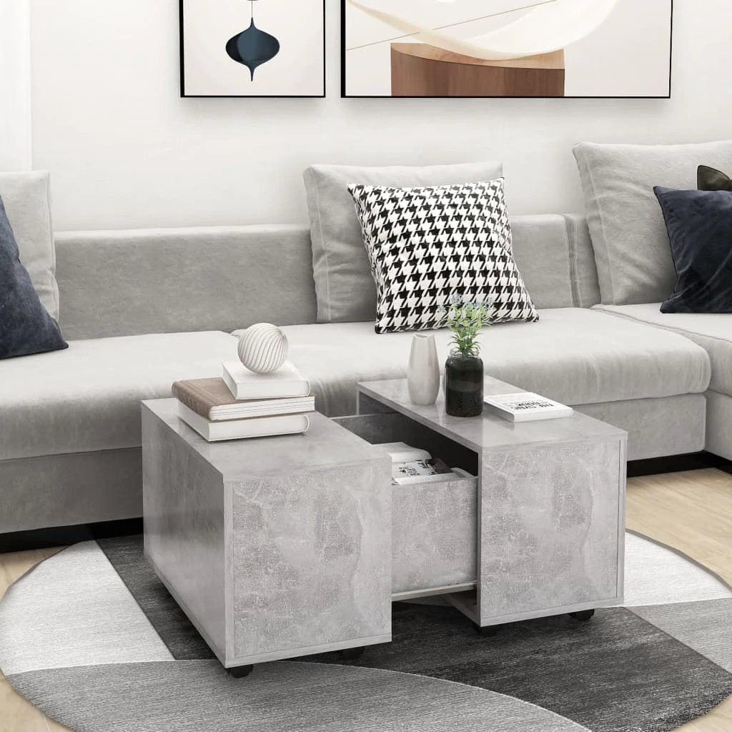 vidaXL Coffee Table 60x60x38 cm Black Oak Engineered Wood Modern Living Room Centerpiece by vidaXL