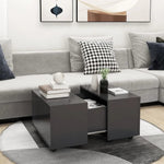 vidaXL Coffee Table 60x60x38 cm Black Oak Engineered Wood Modern Living Room Centerpiece by vidaXL