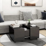 vidaXL Coffee Table 60x60x38 cm Black Oak Engineered Wood Modern Living Room Centerpiece by vidaXL
