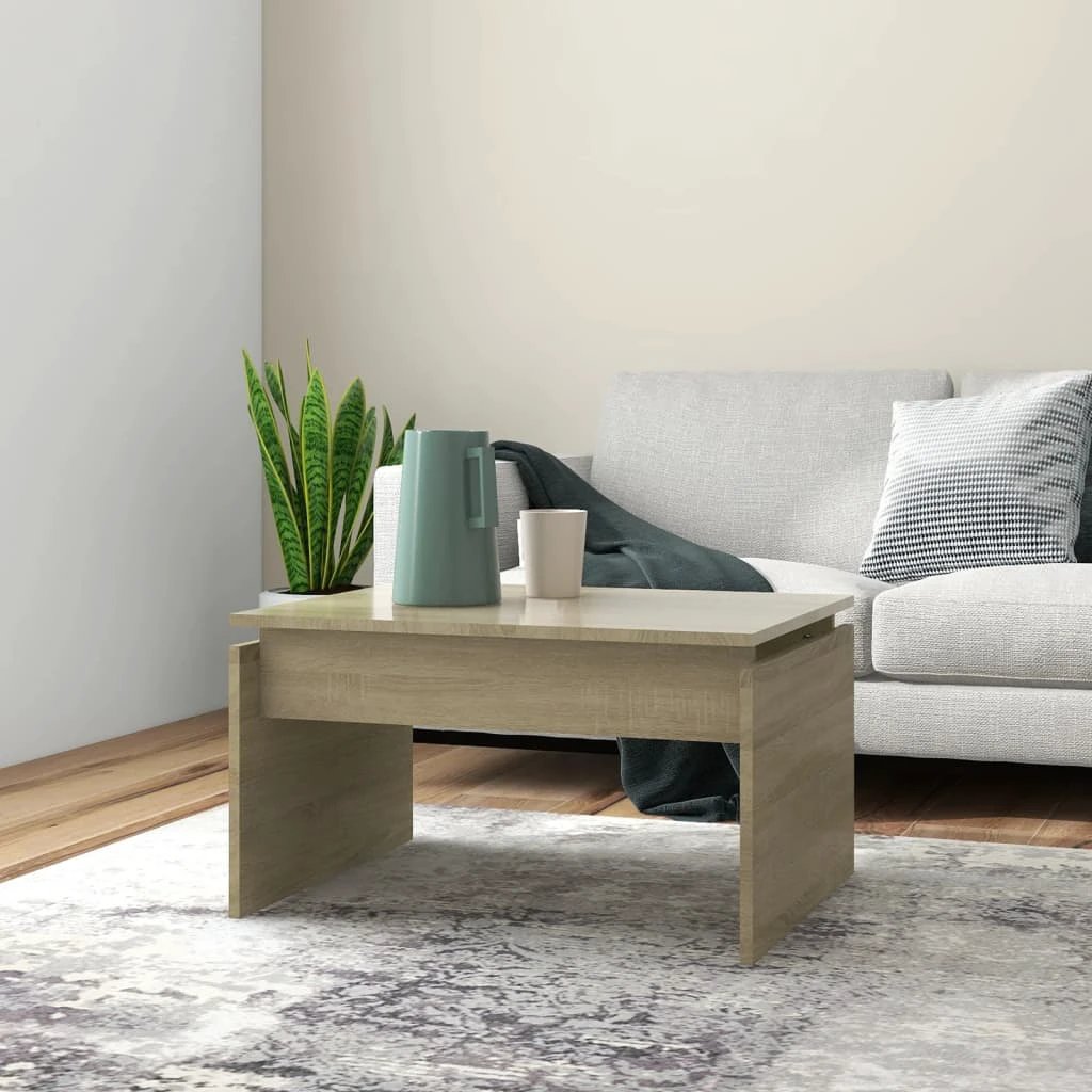 vidaXL VidaXL Coffee Table 68x50x38cm Black Oak Living - Coffee Table