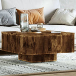 vidaXL VidaXL Coffee Table 60x60x31.5 cm Black Oak Engineered Wood Minimalist Contemporary Living Room Decor - Coffee Table