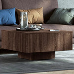 vidaXL VidaXL Coffee Table 60x60x31.5 cm Black Oak Engineered Wood Minimalist Contemporary Living Room Decor - Coffee Table