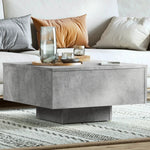 vidaXL VidaXL Coffee Table 60x60x31.5 cm Black Oak Engineered Wood Minimalist Contemporary Living Room Decor - Coffee Table