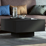 vidaXL VidaXL Coffee Table 60x60x31.5 cm Black Oak Engineered Wood Minimalist Contemporary Living Room Decor - Coffee Table