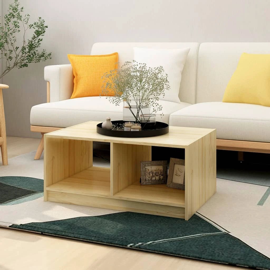 vidaXL VidaXL Coffee Table 75x50x33.5 Solid Pine Home - Coffee Table