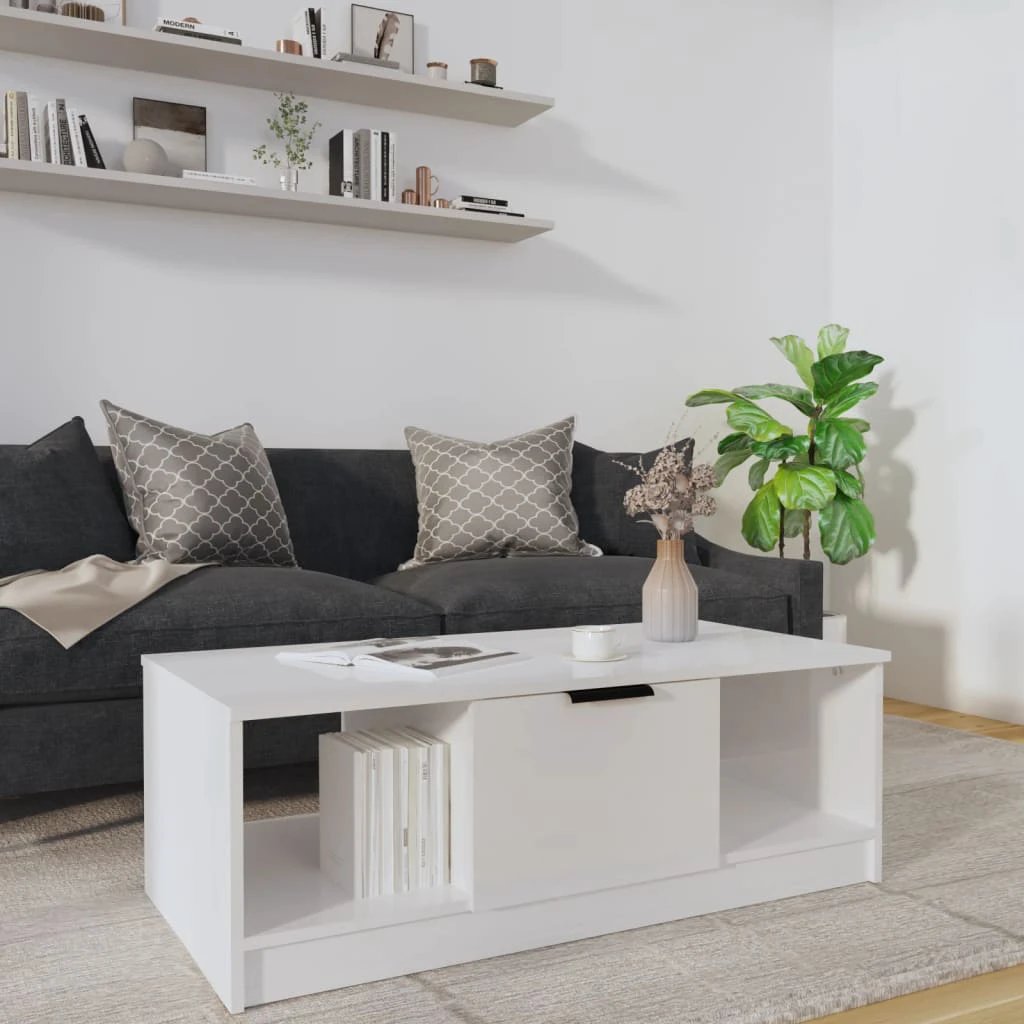 vidaXL VidaXL Coffee Table 102x50x36 cm Engineered Wood Minimalist Modern Living Room Decor - Coffee Table