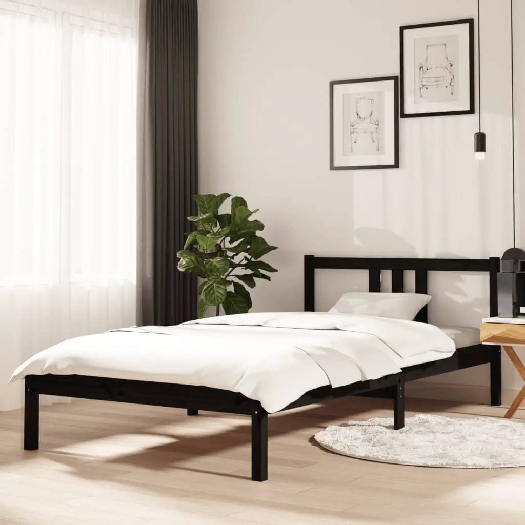 vidaXL vidaXL Bed Frame without Mattress Solid Wood 75x190 cm Small Single Small Single - Bed Frames