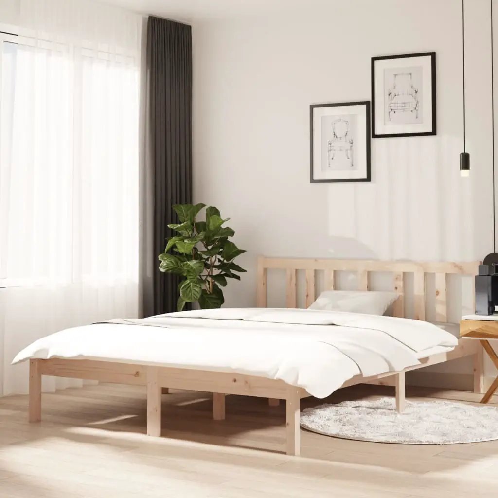 vidaXL vidaXL Bed Frame without Mattress Solid Wood 75x190 cm Small Single Small Single - Bed Frames
