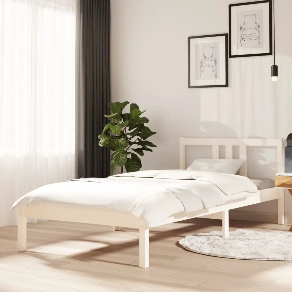 vidaXL vidaXL Bed Frame without Mattress Solid Wood 75x190 cm Small Single Small Single - Bed Frames