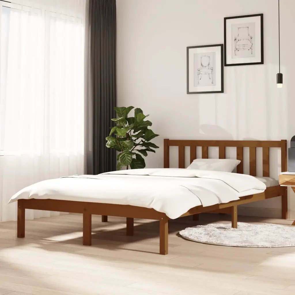 vidaXL vidaXL Bed Frame without Mattress Solid Wood 75x190 cm Small Single Small Single - Bed Frames