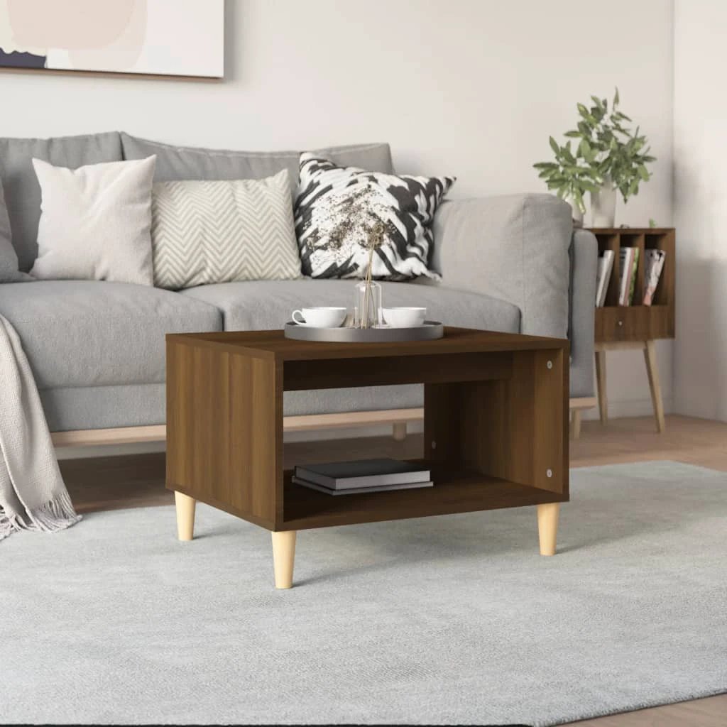vidaXL Coffee Table 60x50x40 Smoked Oak by vidaXL