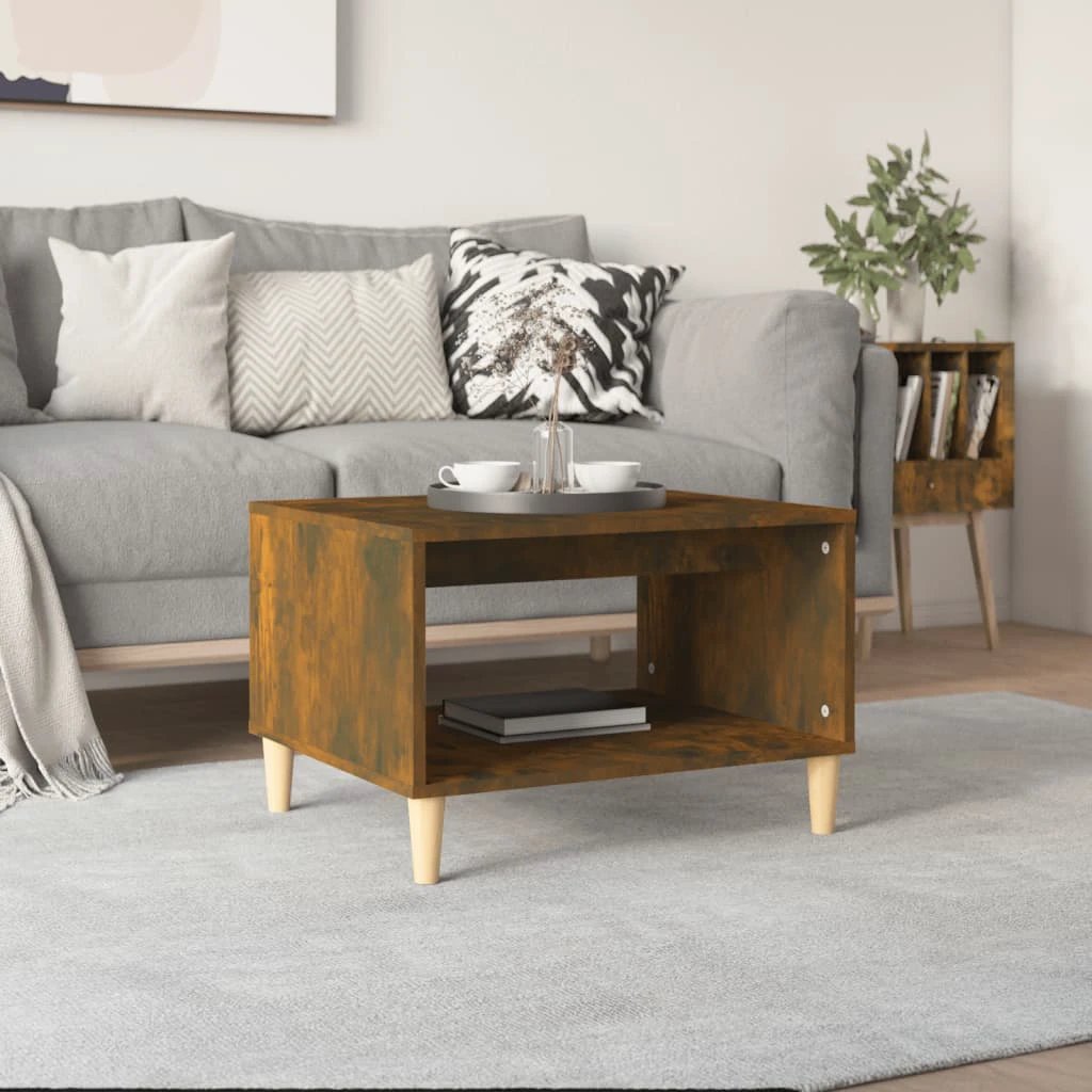 vidaXL Coffee Table 60x50x40 Smoked Oak by vidaXL