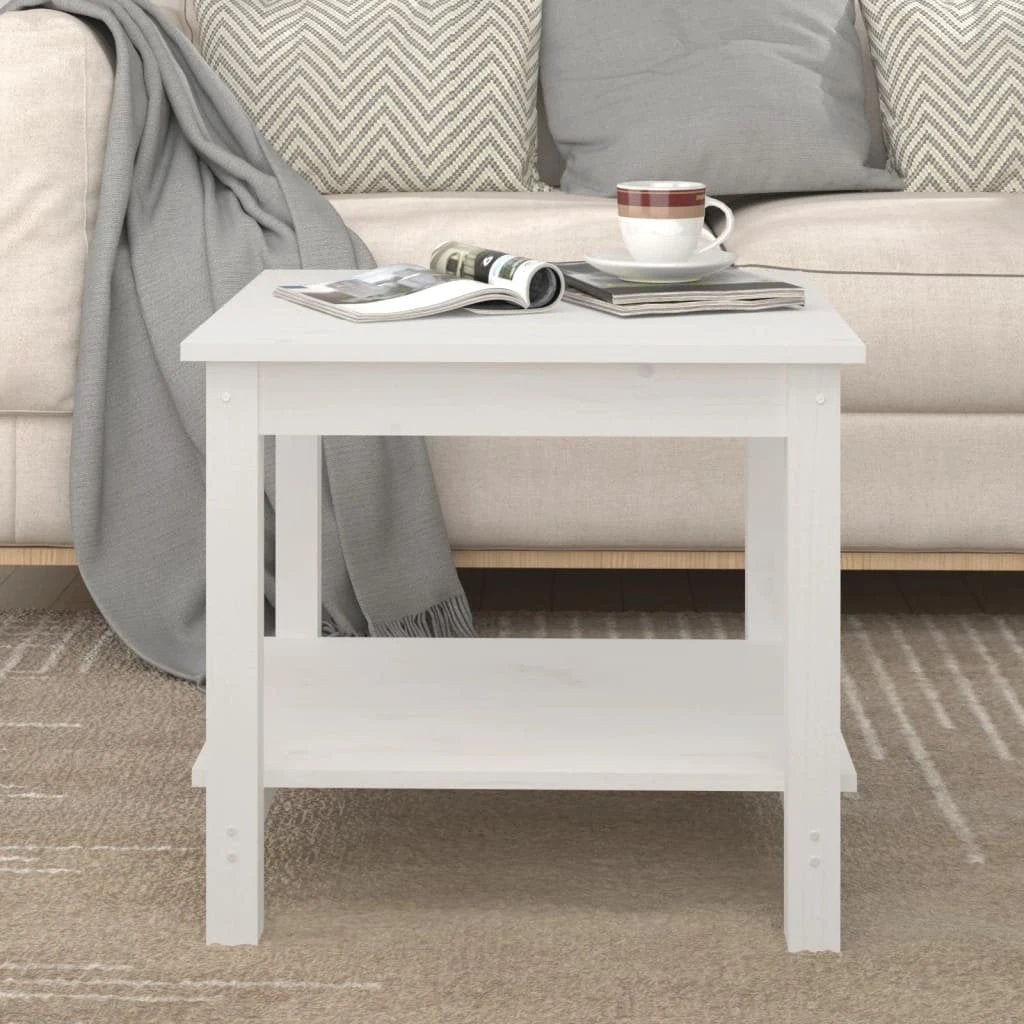 vidaXL VidaXL Coffee Table 50x50x45 cm Wax Brown Solid Pine Wood With Sleek Minimalist Design For Indoor Living Room - Coffee Table