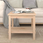 vidaXL VidaXL Coffee Table 50x50x45 cm Wax Brown Solid Pine Wood With Sleek Minimalist Design For Indoor Living Room - Coffee Table