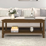 VidaXL Coffee Table 50x50x45 cm Wax Brown Solid Pine Wood With Sleek Minimalist Design For Indoor Living Room by vidaXL