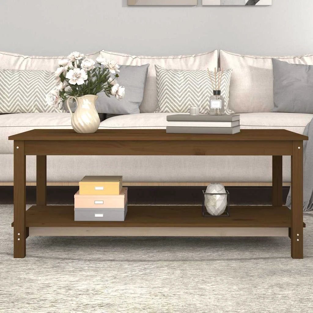 VidaXL Coffee Table 50x50x45 cm Wax Brown Solid Pine Wood With Sleek Minimalist Design For Indoor Living Room by vidaXL