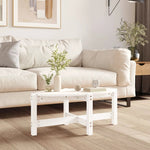 VidaXL Coffee Table 118x63x45 cm Solid Pine Wood Rustic Finish For Living Room Decor by vidaXL