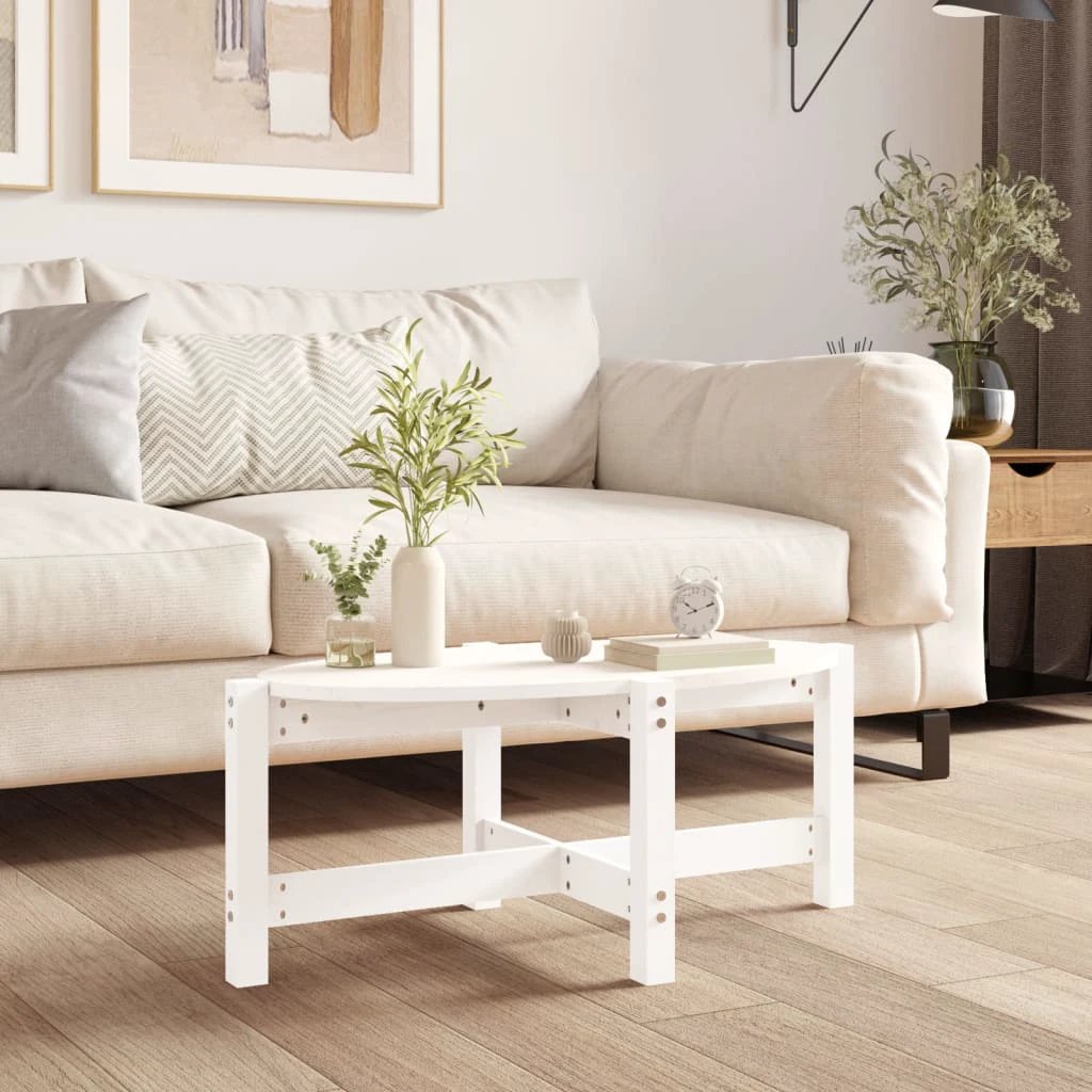 VidaXL Coffee Table 118x63x45 cm Solid Pine Wood Rustic Finish For Living Room Decor by vidaXL