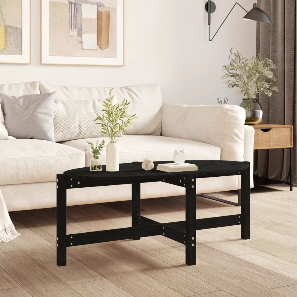 VidaXL Coffee Table 118x63x45 cm Solid Pine Wood Rustic Finish For Living Room Decor by vidaXL