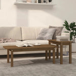 vidaXL VidaXL Pine Coffee Table Set 2-Piece Rustic Home - Coffee Table