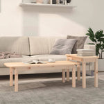 VidaXL Pine Coffee Table Set 2-Piece Rustic Home by vidaXL