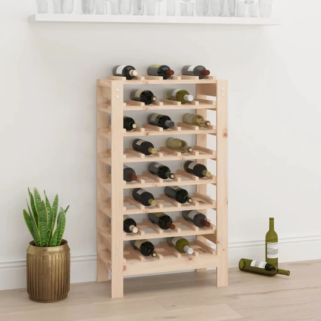 vidaXL vidaXL Wine Rack 109.5x30x107.5 cm Solid Wood Pine - Wine Rack