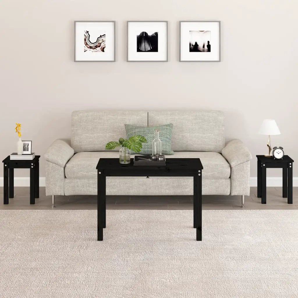vidaXL vidaXL Nesting Tables 3 pcs Solid Wood Pine - Nest of Tables