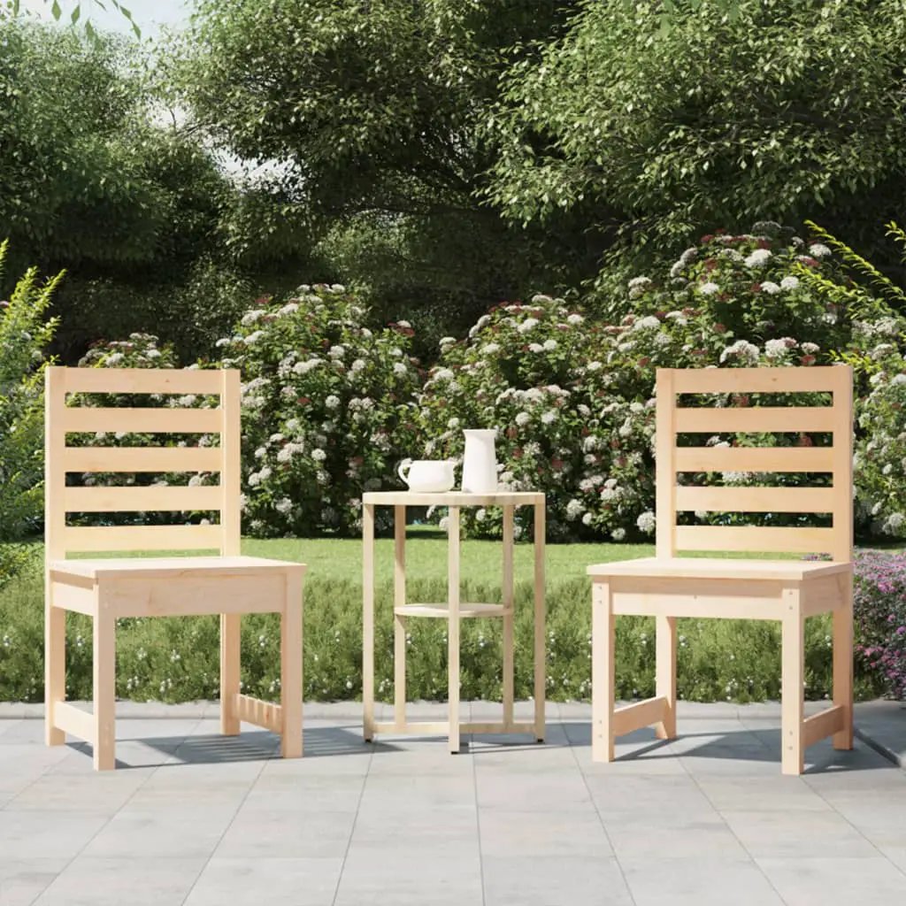 vidaXL vidaXL Garden Chairs 2 pcs 50x48x91.5 cm Solid Wood Pine - Garden Chairs