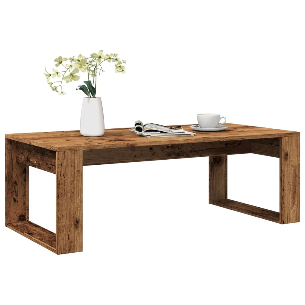 vidaXL VidaXL Coffee Table 102 x 50 x 35 cm Black Oak Engineered Wood Modern Sleek Living Room - Coffee Table